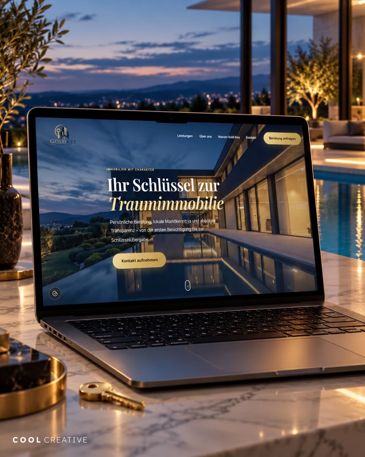 Gold Key Immobilien Webdesign